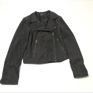 ASTR The Label Faux Vegan Suede Moto Jacket Size S